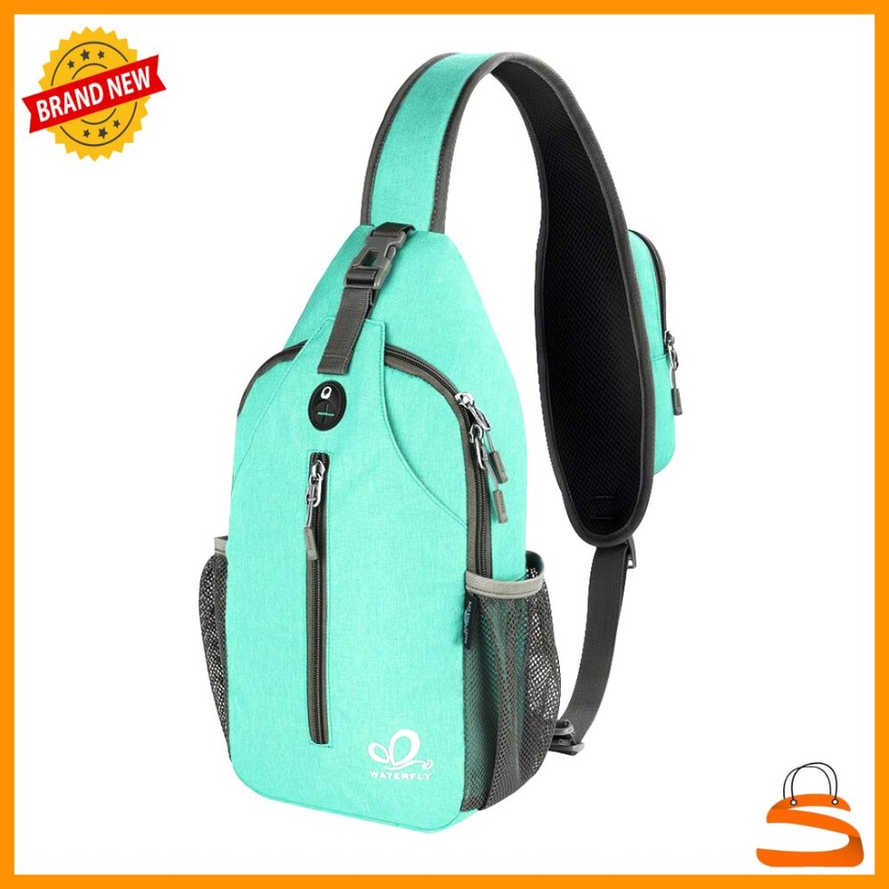 Crossbody Sling Backpack Daypack 6L Water Resistant Polyester Travel Hiking - Picture 1 of 6